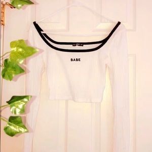 Long sleeve ribbed crop top